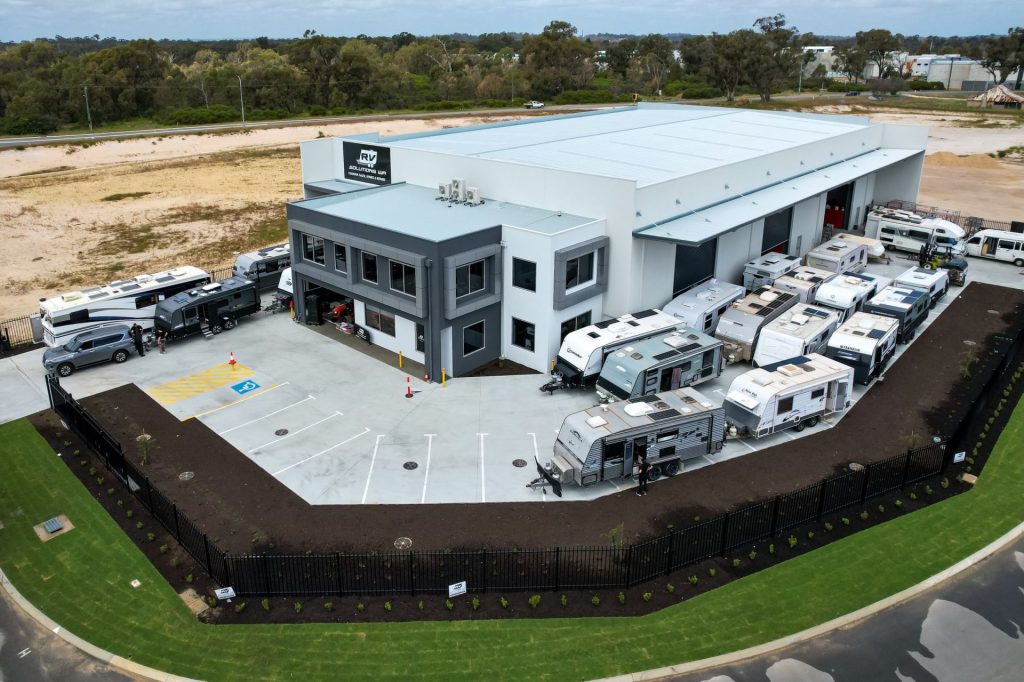 Business Insurance Aerial view of a commercial premises in Mandurah, Western Australia